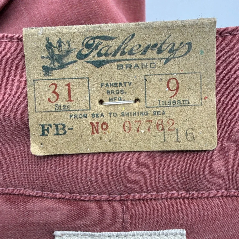 Faherty Shorts Mens 31 Canyon Rose All Day Hybrid 9 Inch Inseam Quick Dry